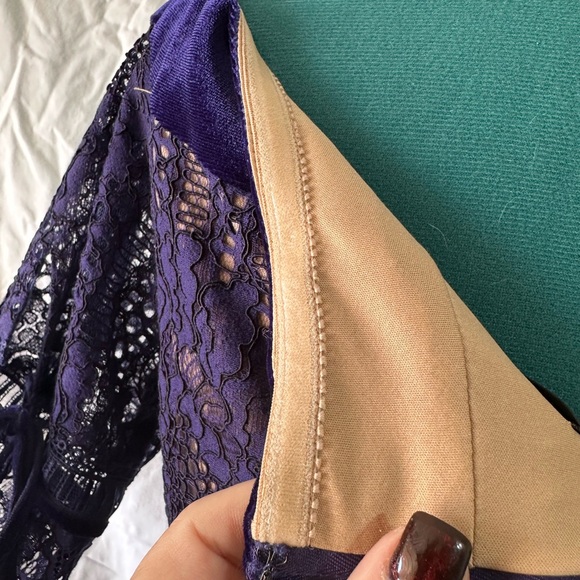 Tadashi Shoji Blue Illusion ROSINA GOWN Dress Size 14. NEW PICTURES! - Picture 16 of 16